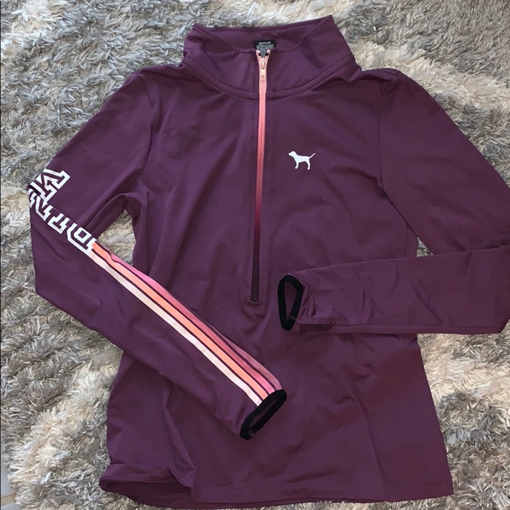 PINK thumb hole running jacket